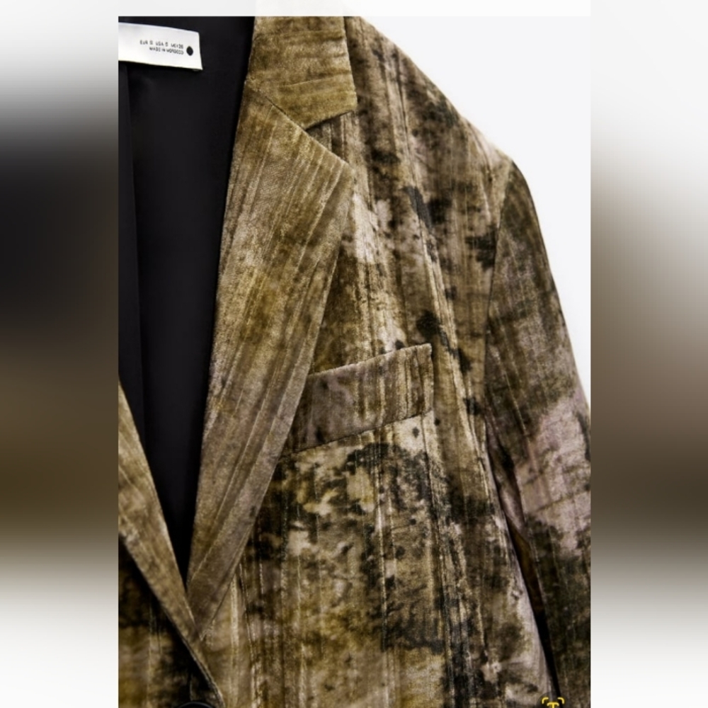 Zara Tye Die Velvet Coat - Picture 7 of 11